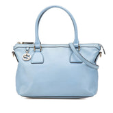 グッチ インターロッキングG ハンドバッグ ショルダーバッグ 2WAY 449659 ライトブルー レザー レディース GUCCI 【中古】